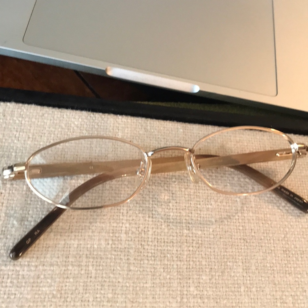 Matsuda 10183 Ladies Gold w Cream temples.